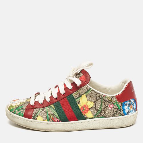 Brown GG Supreme Canvas Floral Print Ace Sneakers Size 35.5 - Gucci - Modalova