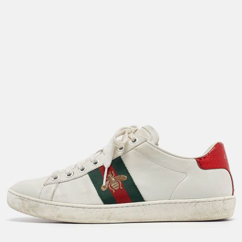 Leather Ace Low Top Sneakers 37 - Gucci - Modalova