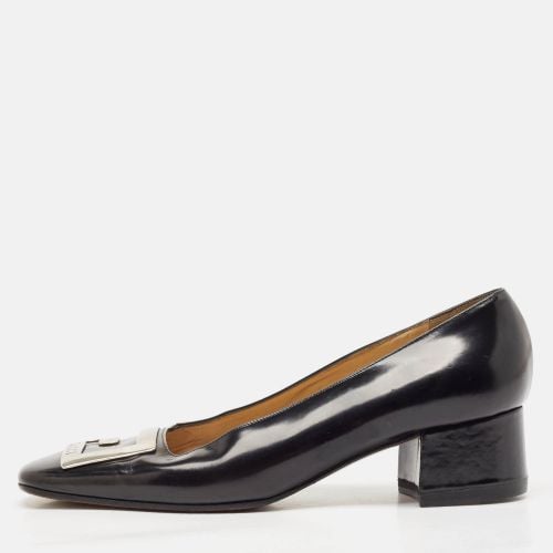 Leather GG Block Heel Pumps Size 37 - Gucci - Modalova