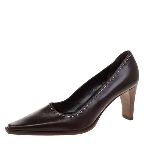 Leather Pointed Toe Pumps Size 34 - Gucci - Modalova