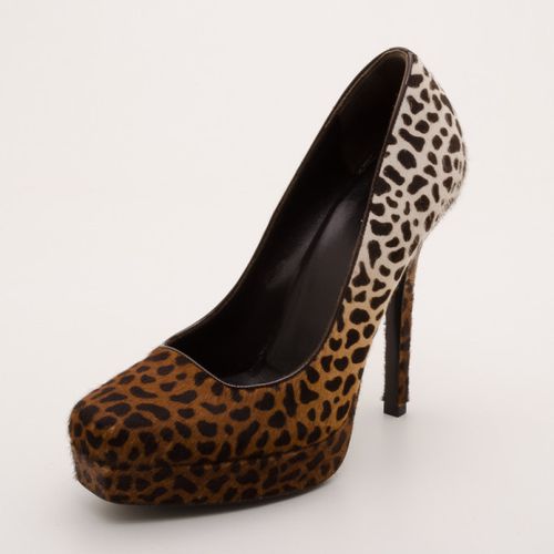 Leopard Print Calf-Hair Platform Pumps Size 36.5 - Gucci - Modalova