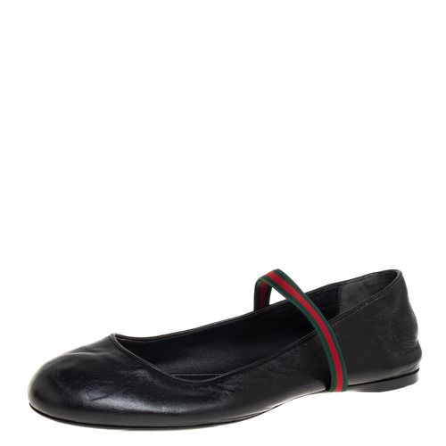 Leather Web Ballet Flats Size 36 - Gucci - Modalova