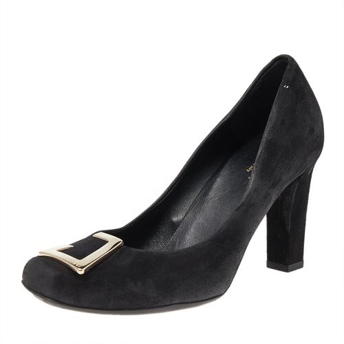 Suede Square Toe Metal Trim Pumps Size 36 - Gucci - Modalova