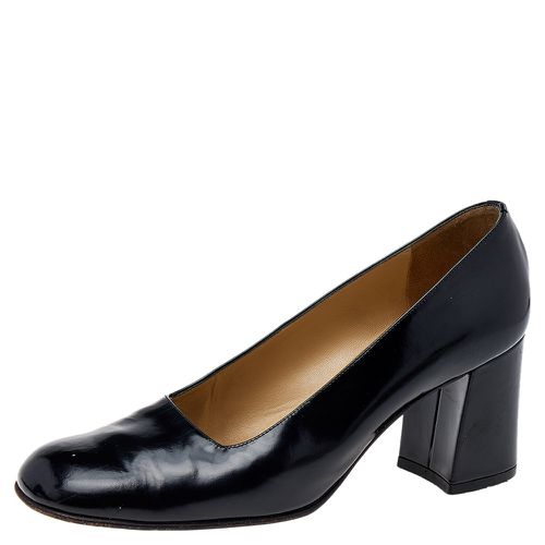 Leather Block Heel Pumps Size 37 - Gucci - Modalova