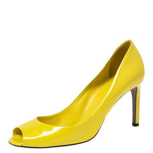 Patent Leather Peep-Toe Pumps Size 38 - Gucci - Modalova