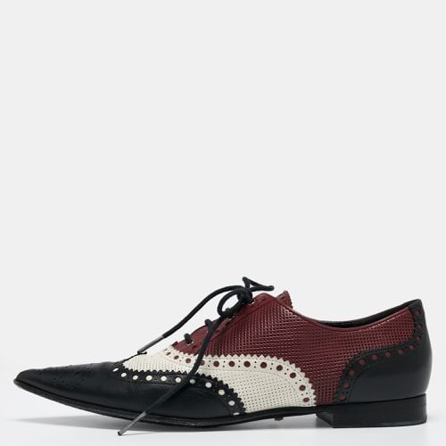 Leather Pointed Toe Brogue Oxford Size 36 - Gucci - Modalova