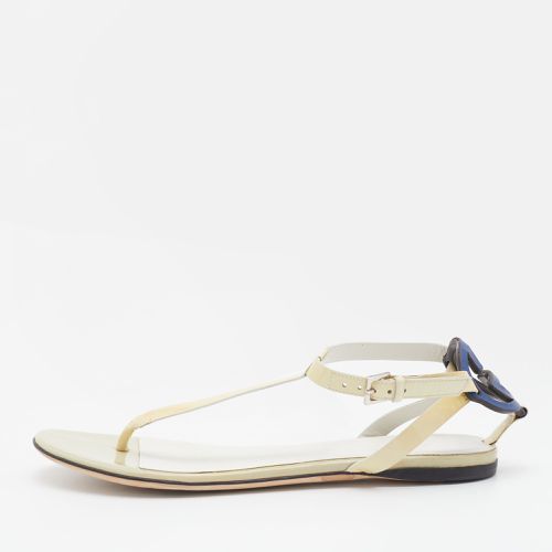 Patent Leather Interlocking G Thong Flat Sandals Size 35 - Gucci - Modalova