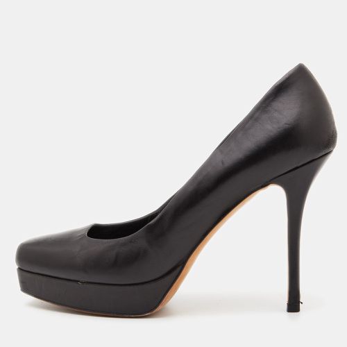 Leather Tile Platform Pumps Size 40 - Gucci - Modalova