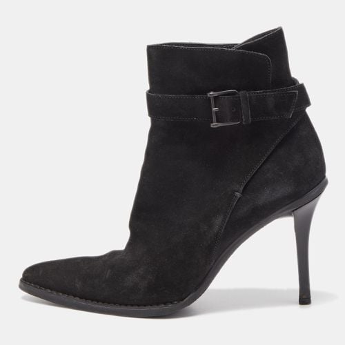 Suede Pointed Toe Ankle Boots Size 39 - Gucci - Modalova