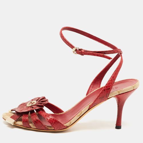 Python Ankle Wrap Sandals Size 36 - Gucci - Modalova