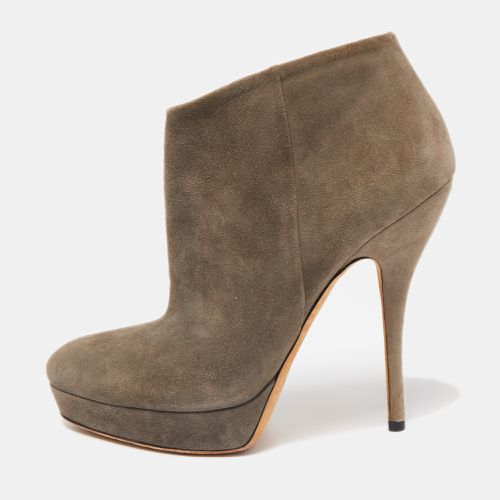 Suede Platform Ankle Booties Size 36 - Gucci - Modalova