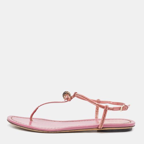 Patent Bamboo Accent T strap Sandals Size 36 - Gucci - Modalova