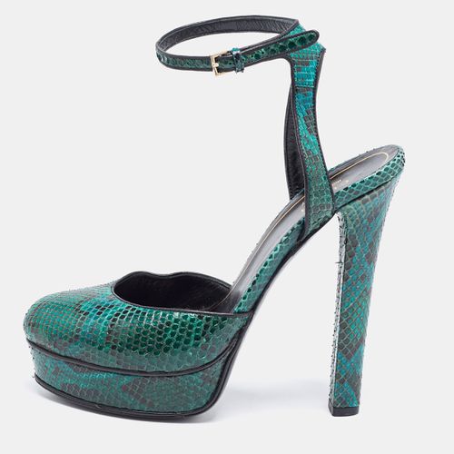 Python Leather Huston Pumps Size 36.5 - Gucci - Modalova