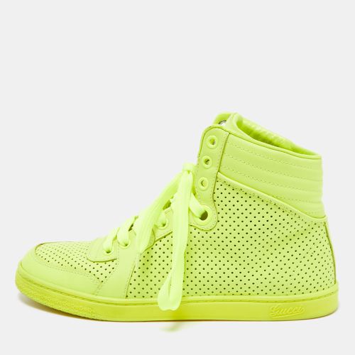 Neon Leather High Top Sneakers Size 35.5 - Gucci - Modalova