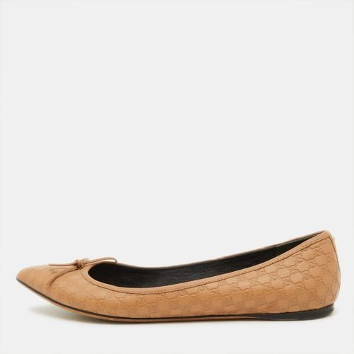 Light ssima Leather Bow Ballet Flats Size 40 - Gucci - Modalova