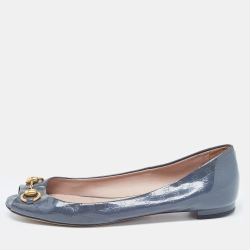 Patent Microssima Horsebit Ballet Flats Size 39.5 - Gucci - Modalova