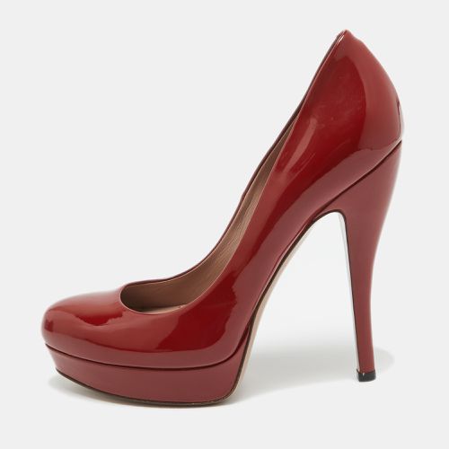 Patent Leather Platform Pumps Size 38 - Gucci - Modalova