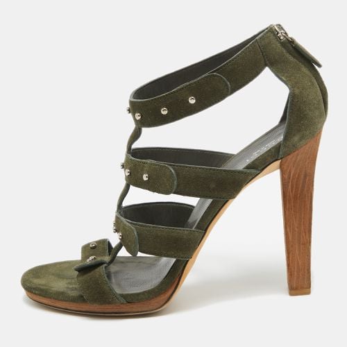 Suede Gladiator Ankle Sandals Size 40.5 - Gucci - Modalova