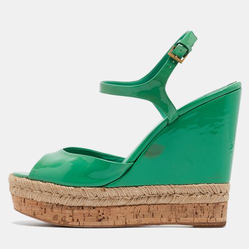 Patent Microssima Hollie Wedge Sandals Size 39.5 - Gucci - Modalova