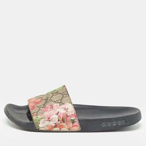 GG Canvas Floral Slide Flats Size 39 - Gucci - Modalova