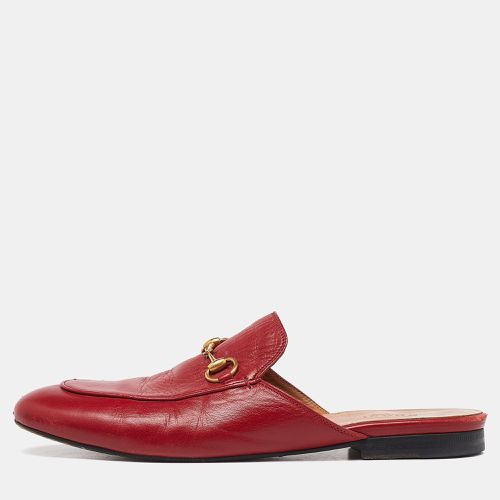 Leather Princetown Horsebit Flat Mules Size 39 - Gucci - Modalova