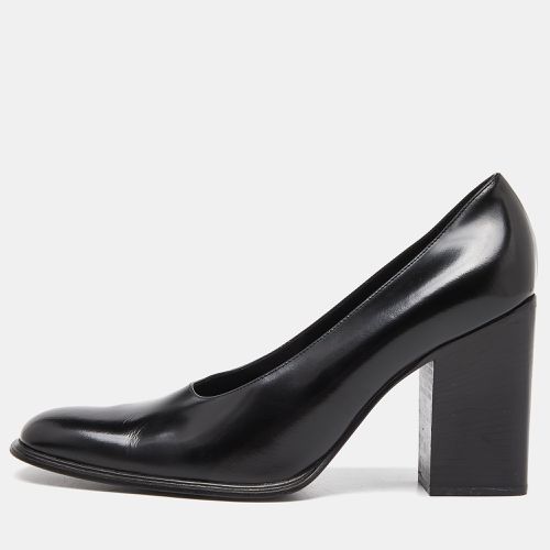 Leather Block Heel Pumps Size 39.5 - Gucci - Modalova