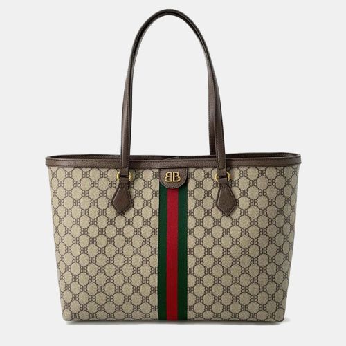 Brown Canvas and Leather The Hacker Project Tote Bag - Gucci x Balenciaga - Modalova