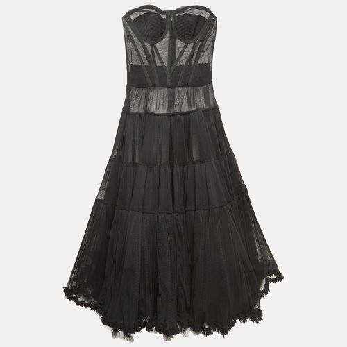 Tulle Semi Sheer Strapless Corset Dress M - Dolce & Gabbana - Modalova