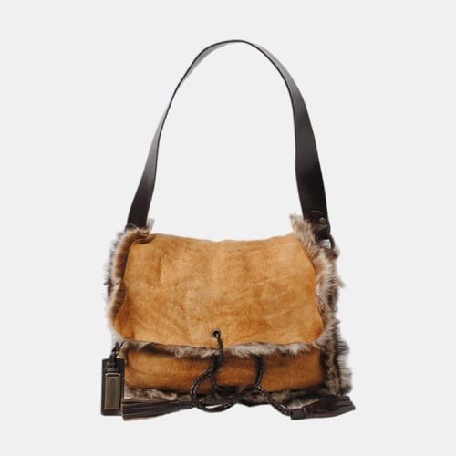 Suede Reversible Faux Fur Shoulder Bag - Dolce & Gabbana - Modalova