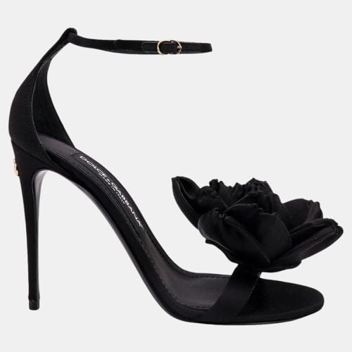 Satin Floral Application Sandals EU 40 - Dolce & Gabbana - Modalova