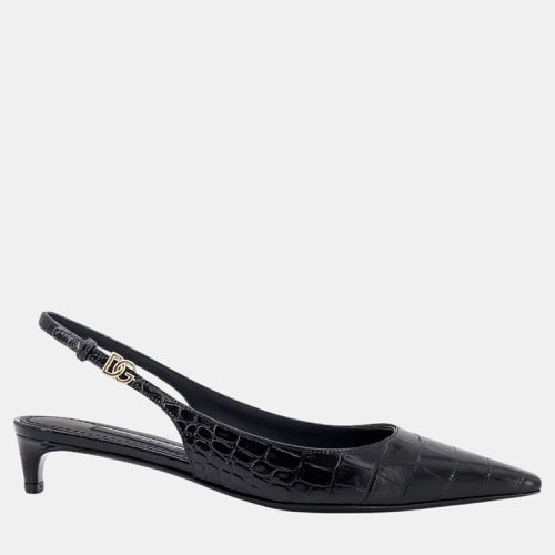 Croco print leather Slingback Pumps EU 36 - Dolce & Gabbana - Modalova