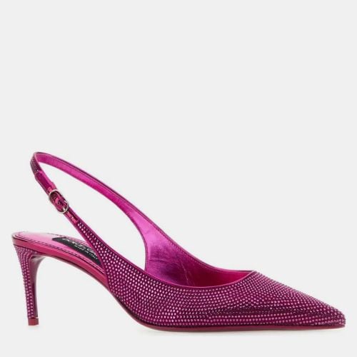 Bougainvillea Fuchsia Embellished Satin Lollo Pumps Women’s IT 36 - Dolce & Gabbana - Modalova