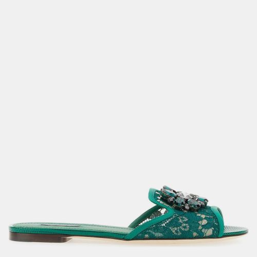 Verde Taormina Lace Slippers Women’s IT 35 - Dolce & Gabbana - Modalova