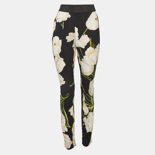 Floral Print Crepe Trousers S - Dolce & Gabbana - Modalova