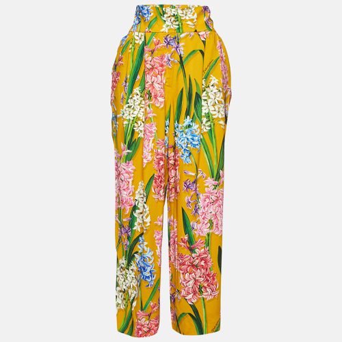 Floral Print Crepe Wide Leg Pants M - Dolce & Gabbana - Modalova