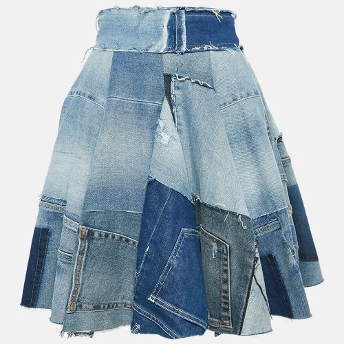 Denim Patch Work Flared Short Skirt XS - Dolce & Gabbana - Modalova