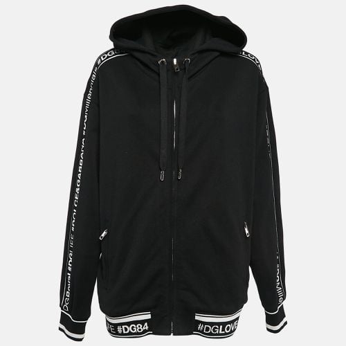 Logo Band Jersey Zip-Up Hooded Sweatshirt S - Dolce & Gabbana - Modalova