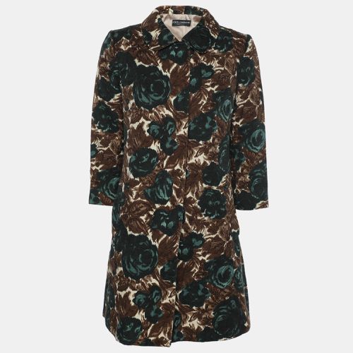 Floral Print Cotton Trench Coat S - Dolce & Gabbana - Modalova