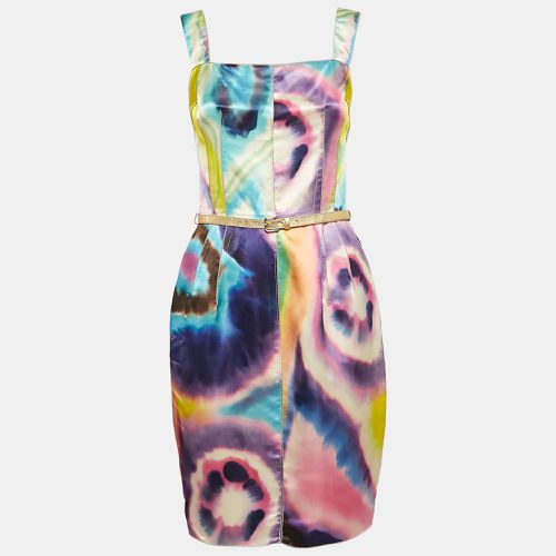 Tie-Dye Print Satin Sheath Dress S - Dolce & Gabbana - Modalova