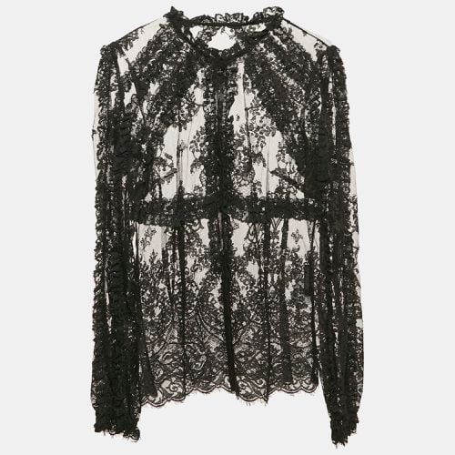 Floral Lace Ruffled Blouse M - Dolce & Gabbana - Modalova