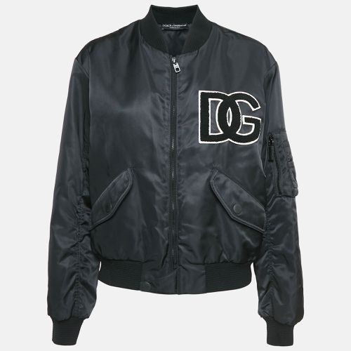 DG Applique Nylon Bomber Jacket S - Dolce & Gabbana - Modalova