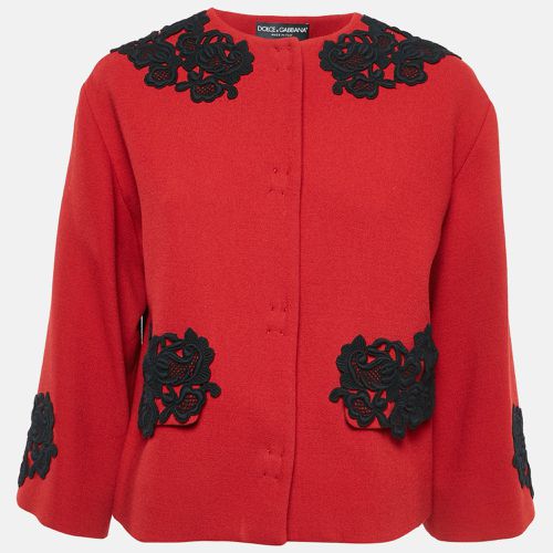 Wool Blend Lace Work Jacket S - Dolce & Gabbana - Modalova