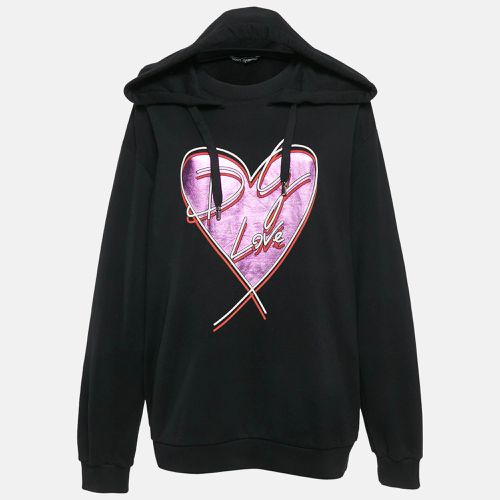 Heart Foil Print Hooded Sweatshirt M - Dolce & Gabbana - Modalova