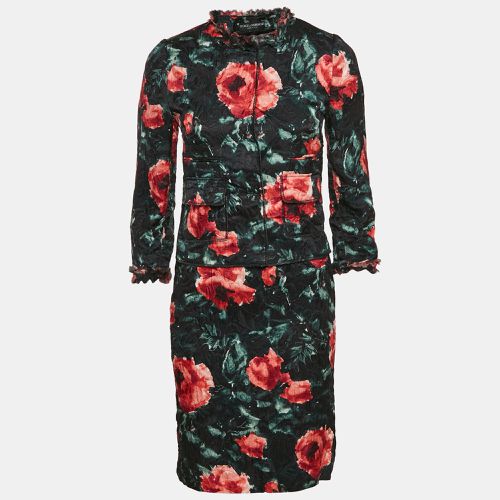 Floral Print Silk Blend Jacket and Short Dress Set S - Dolce & Gabbana - Modalova