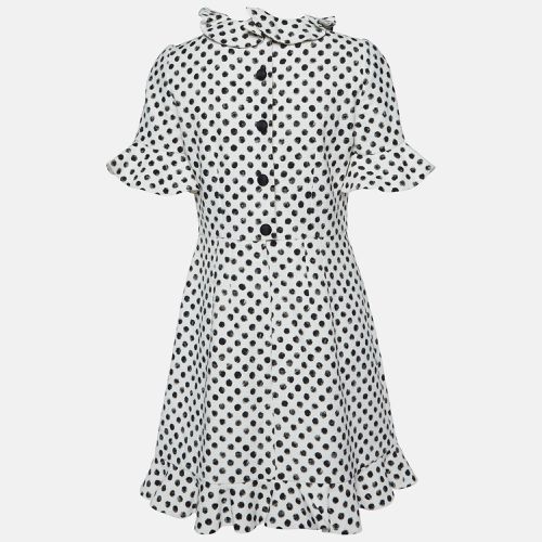 Polka Dot Print Cotton Flounced Dress M - Dolce & Gabbana - Modalova