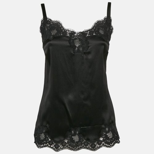 Silk Satin Lace Trimmed Camisole L - Dolce & Gabbana - Modalova