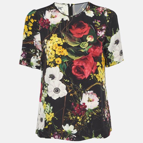 Floral Print Silk Top M - Dolce & Gabbana - Modalova