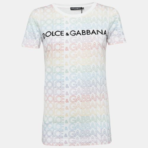 Logo Print Cotton T-Shirt S - Dolce & Gabbana - Modalova