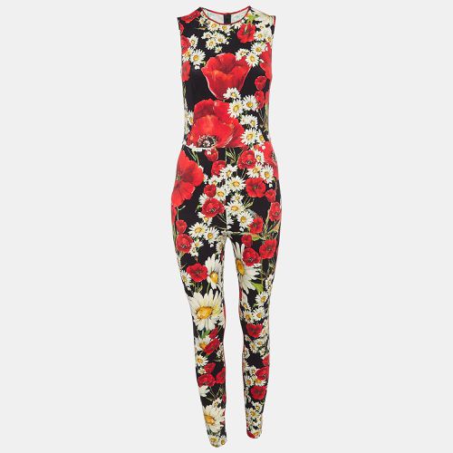 Floral Print Jersey Catsuit Jumpsuit S - Dolce & Gabbana - Modalova