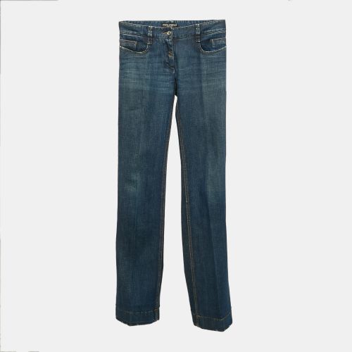 Faded Denim Straight Leg Jeans S Waist 26" - Dolce & Gabbana - Modalova